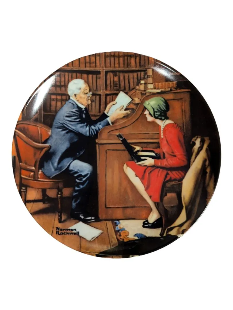 1986 NORMAN ROCKWELL HERITAGE COLLECTION #10 THE PROFESSOR KNOWLES PLATE