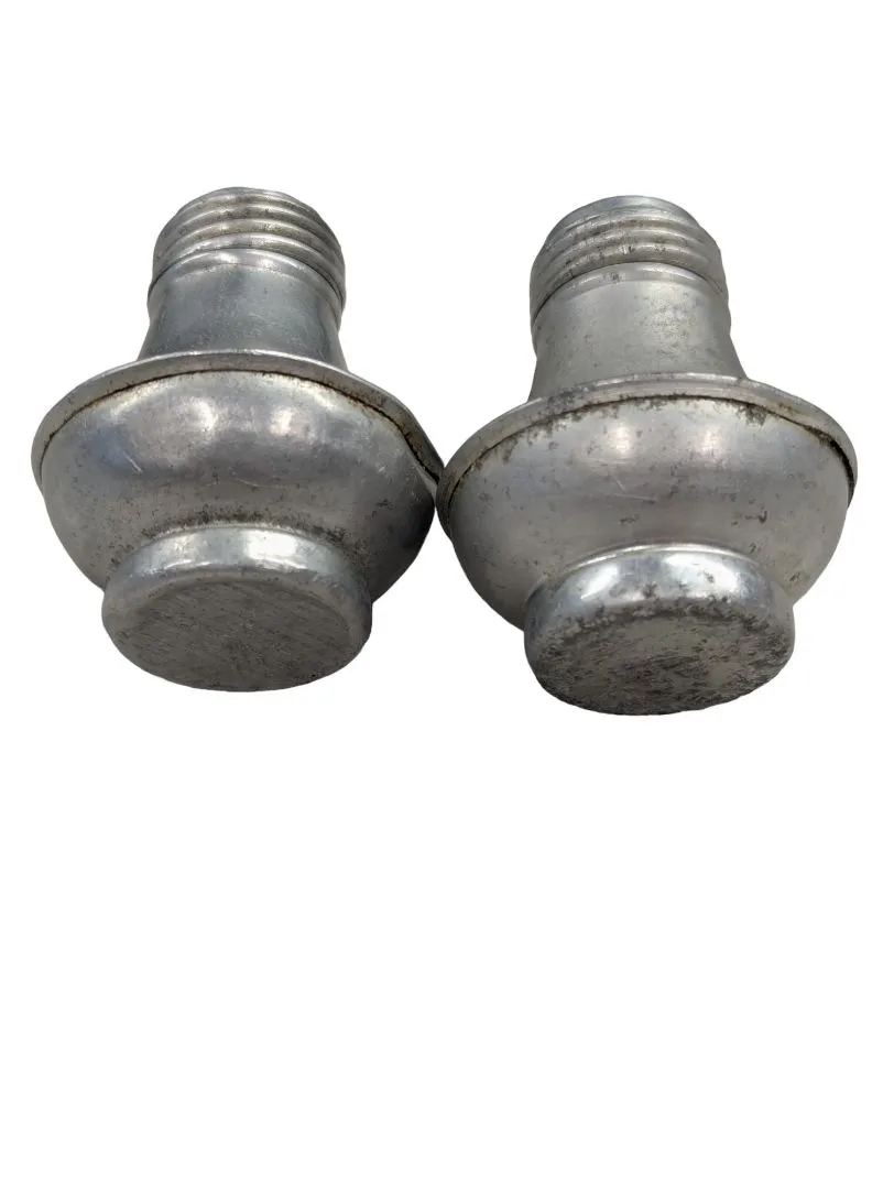 2 Mini Aluminum Salt & Pepper Shakers