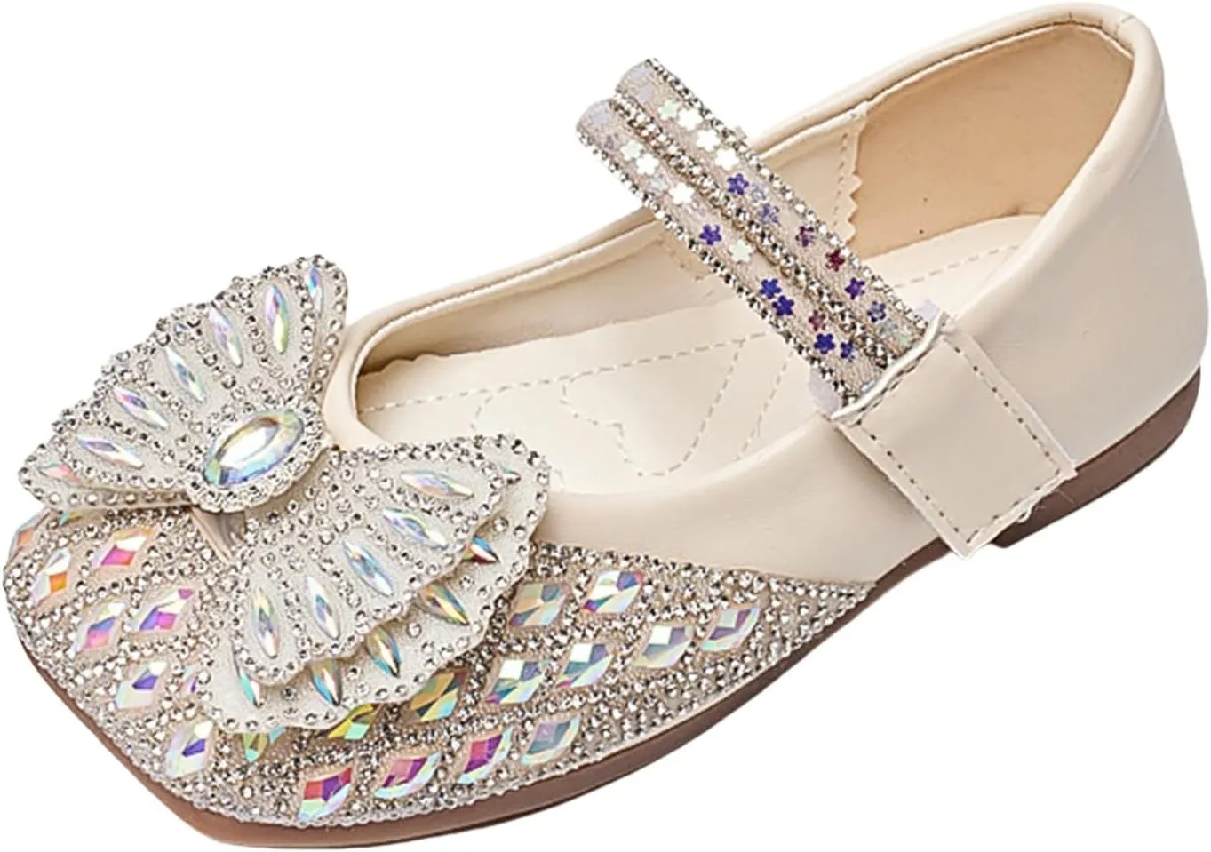 2025 Toddler Little Kid Girls Dress Pumps Glitter Sequins Bowknot Heels Dance Shoes Sandals