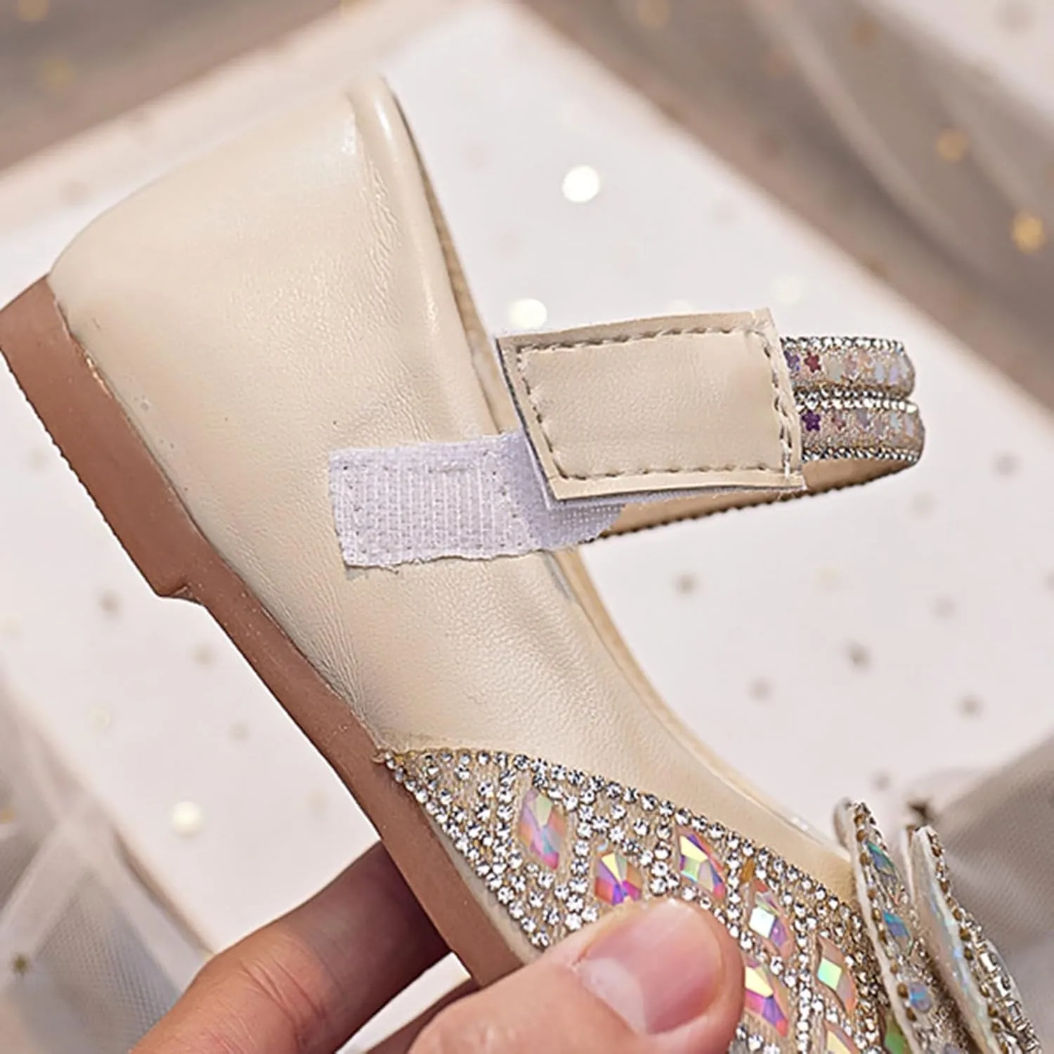 2025 Toddler Little Kid Girls Dress Pumps Glitter Sequins Bowknot Heels Dance Shoes Sandals