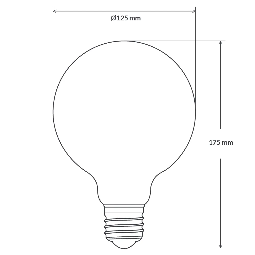 8W G125 Gold Crown LED Globe E27