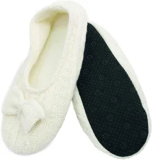 BambooMN 1 Pair Adult Size Medium Fuzzy Cozy Plush Home Travel Non-Skid Slippers Slip-On