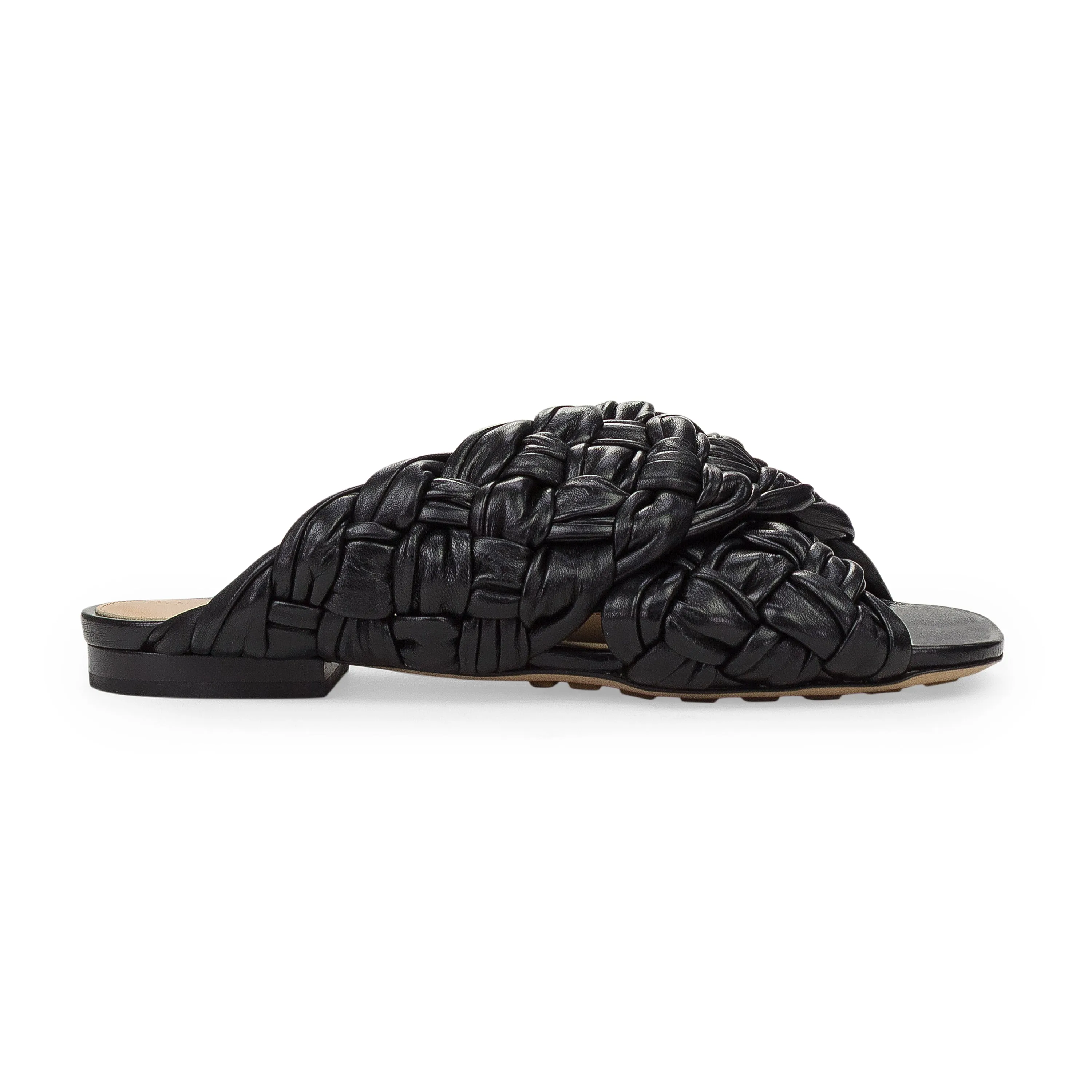 BLACK DM BOARD LEATHER SLIDES