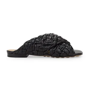 BLACK DM BOARD LEATHER SLIDES
