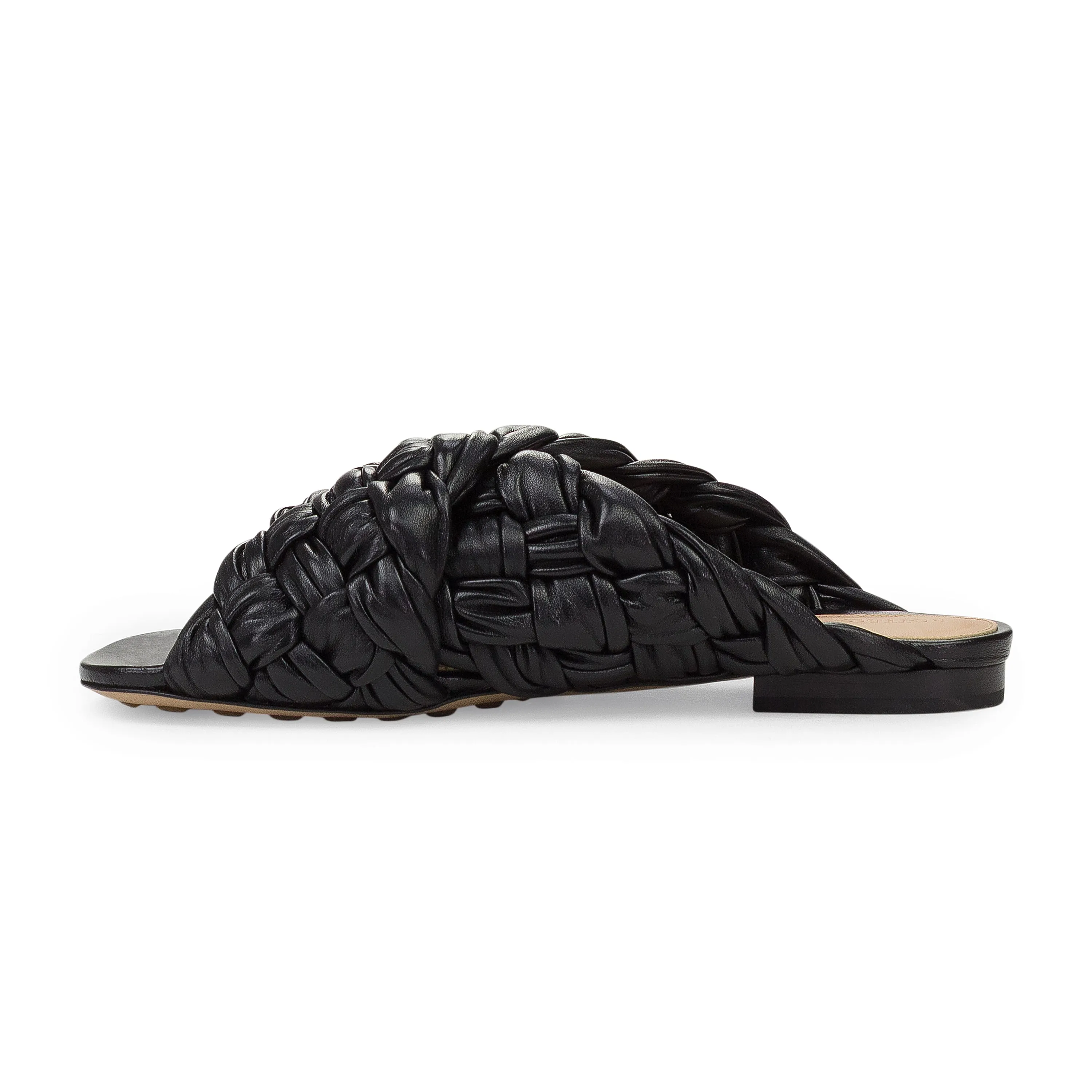 BLACK DM BOARD LEATHER SLIDES