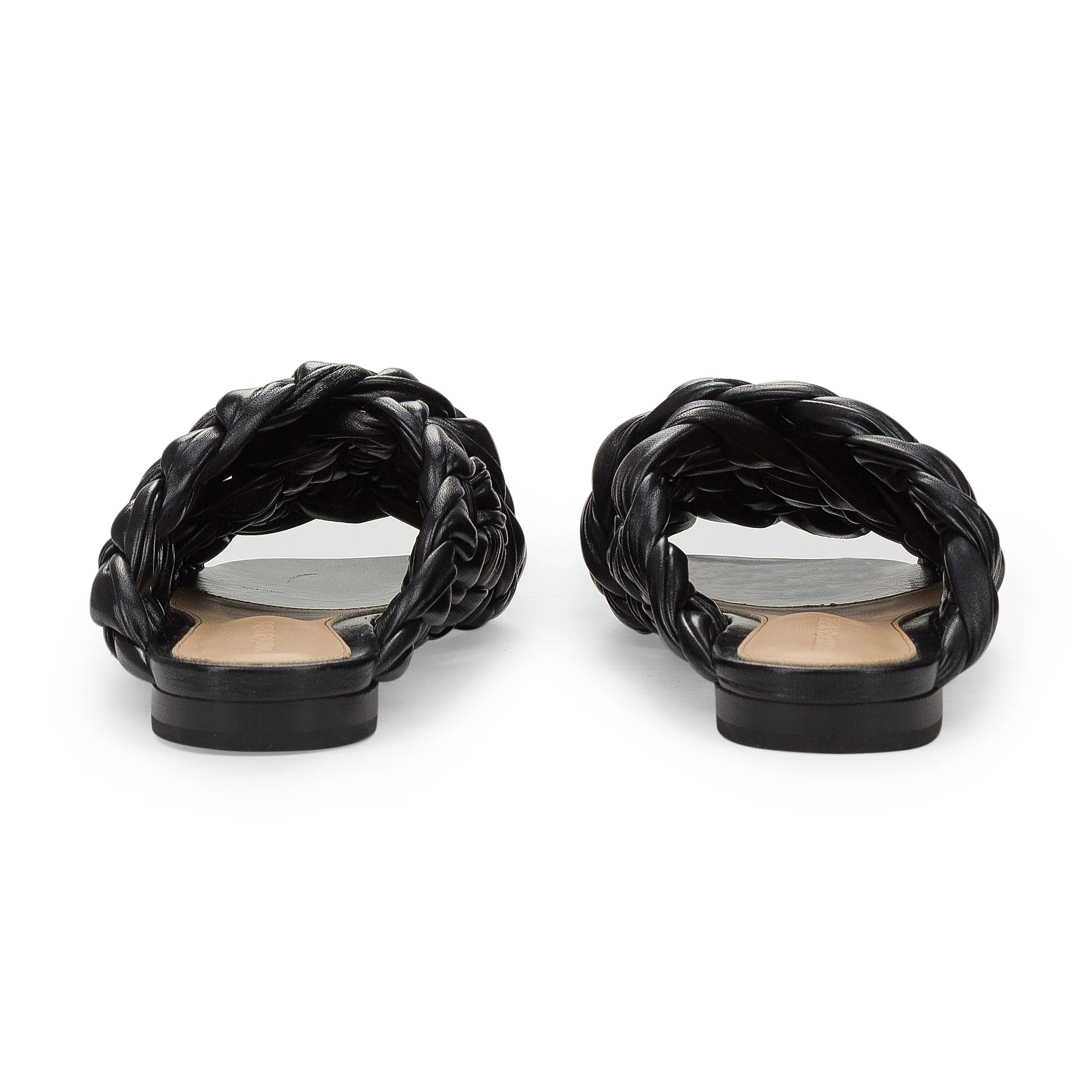 BLACK DM BOARD LEATHER SLIDES
