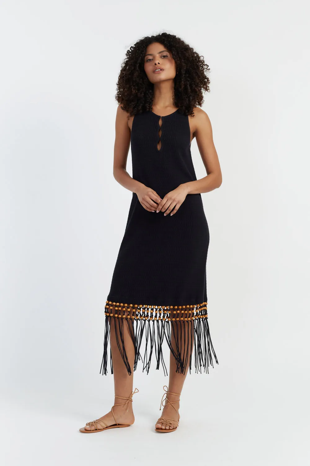 Black Laura Whitmore Beaded Dress
