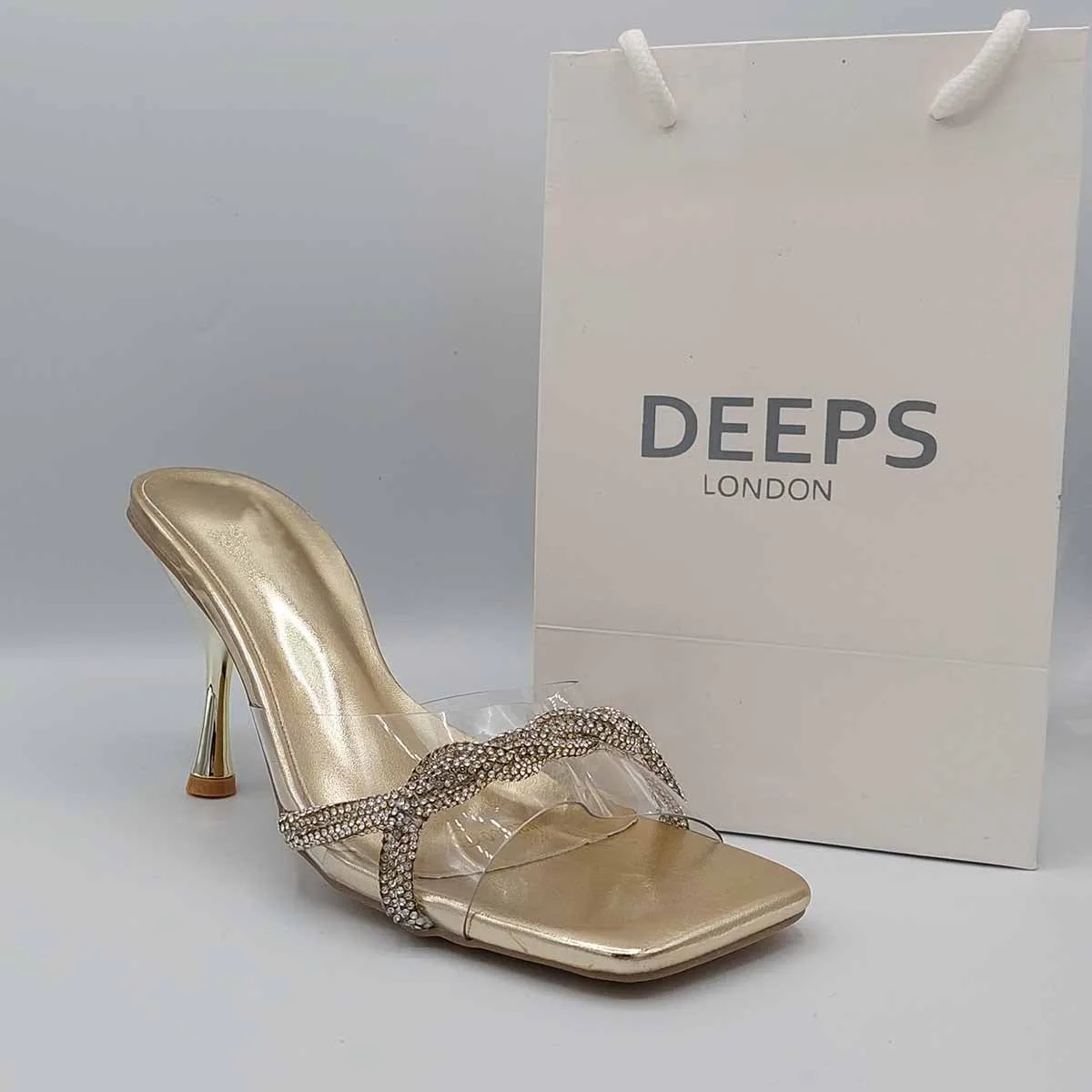 BLAIR STRAPPY DIAMANTE DESIGN MULE SANDAL