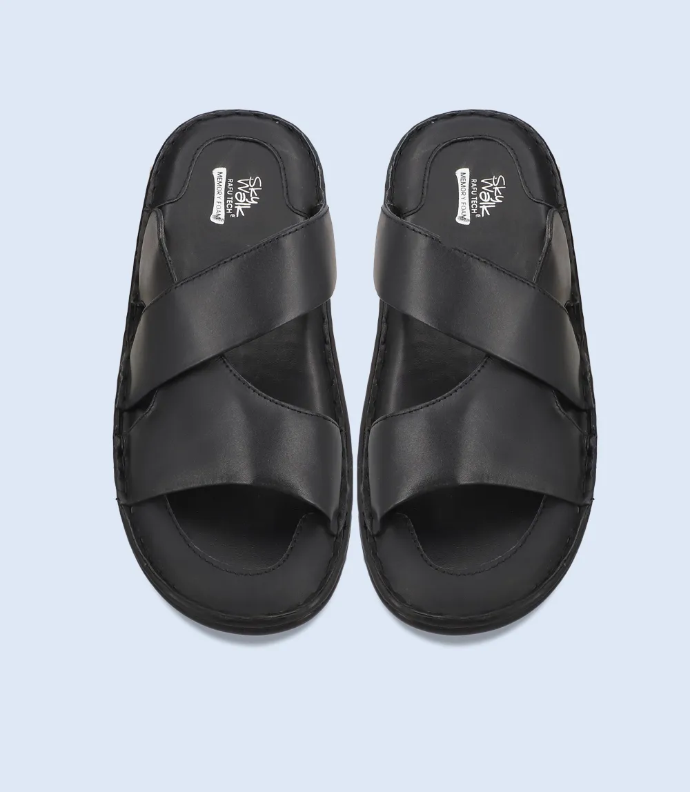 BM5905-BLACK-Men Comfort Slipper