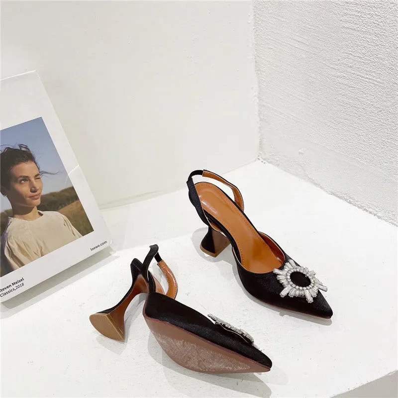 Crystal Slingback Pumps