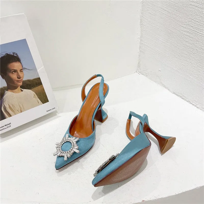Crystal Slingback Pumps
