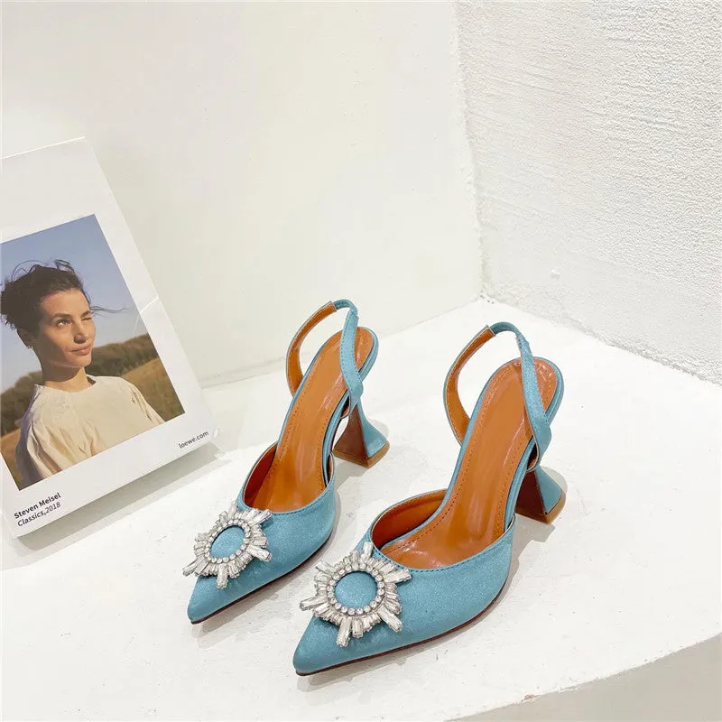 Crystal Slingback Pumps