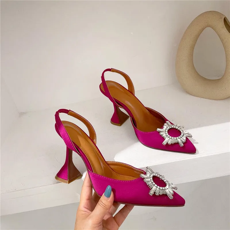 Crystal Slingback Pumps