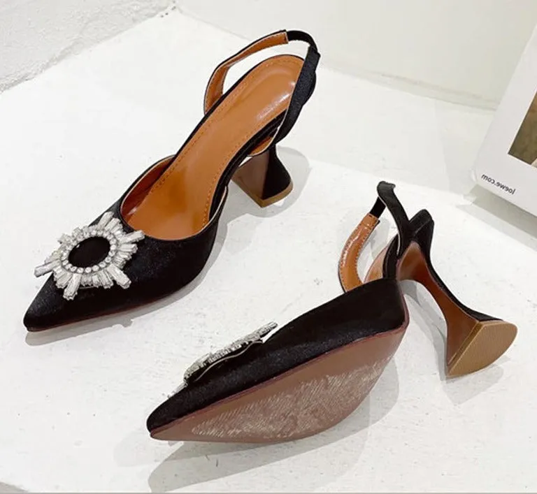 Crystal Slingback Pumps