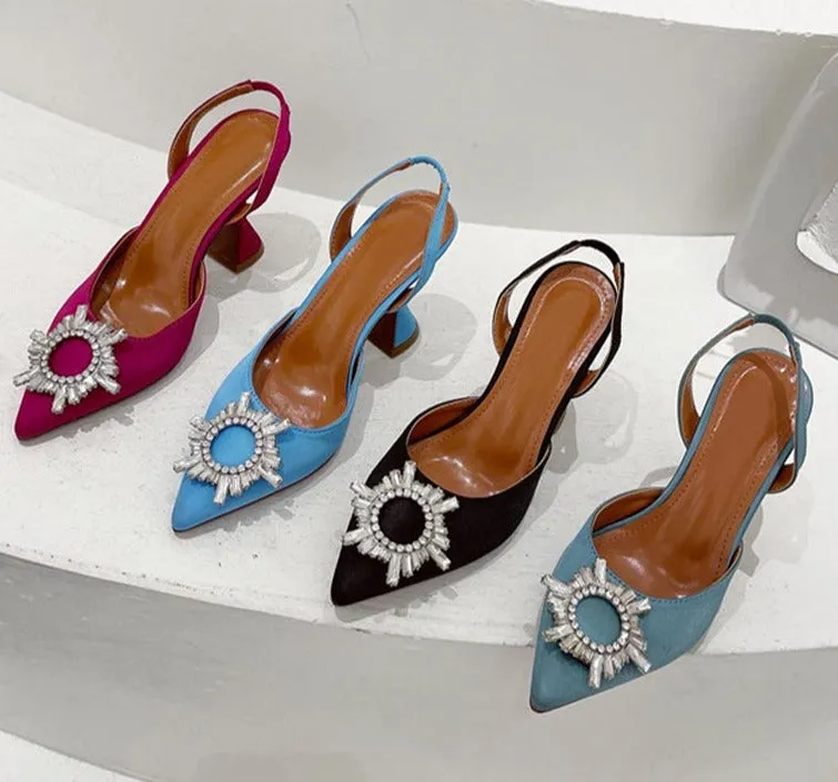 Crystal Slingback Pumps