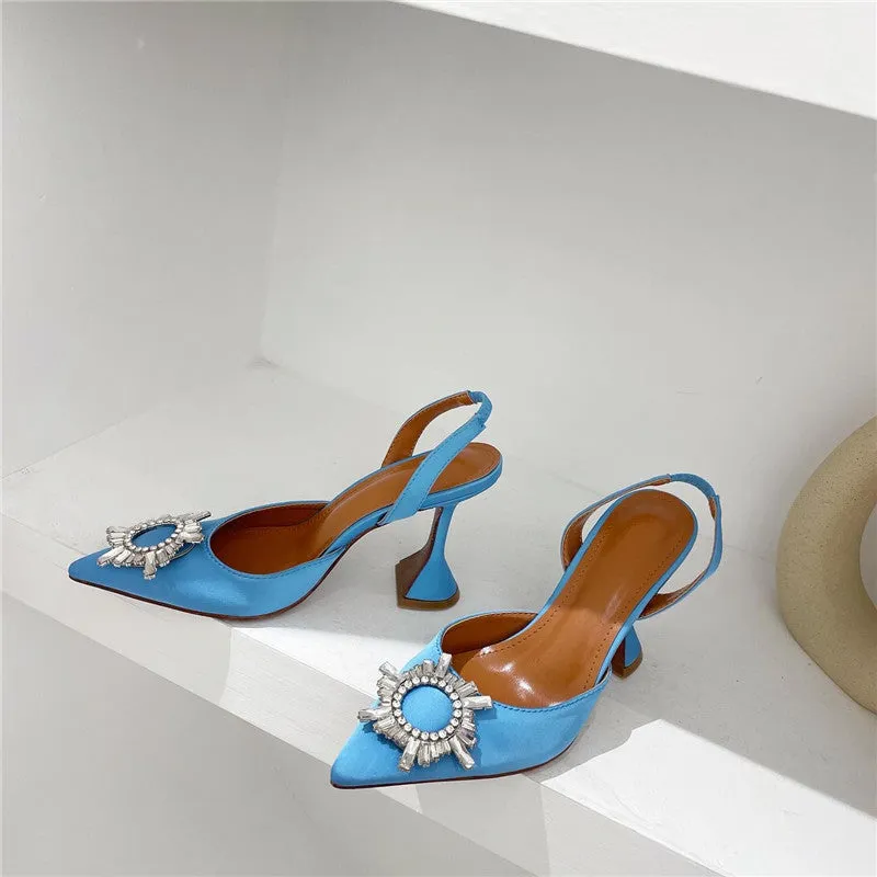 Crystal Slingback Pumps