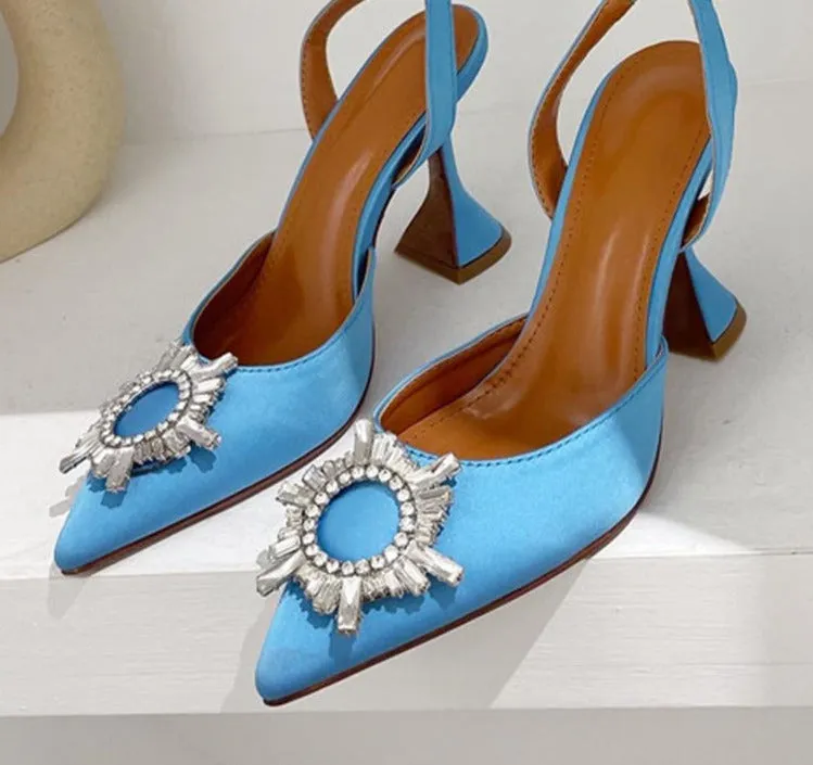 Crystal Slingback Pumps