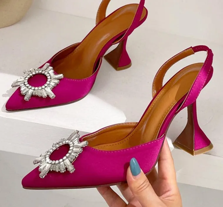 Crystal Slingback Pumps