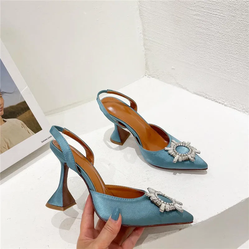 Crystal Slingback Pumps
