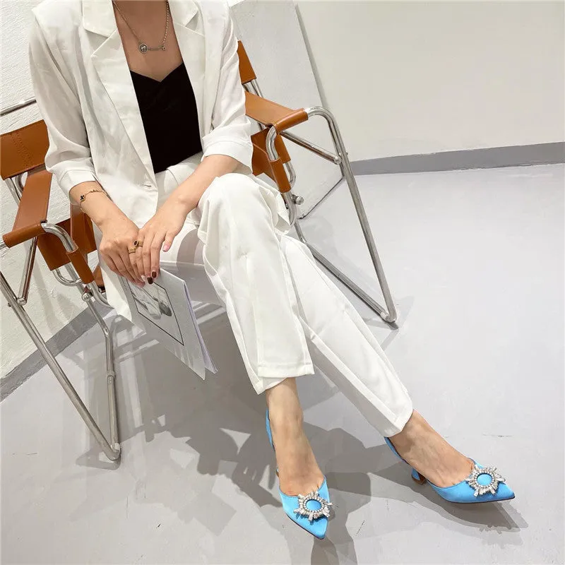 Crystal Slingback Pumps
