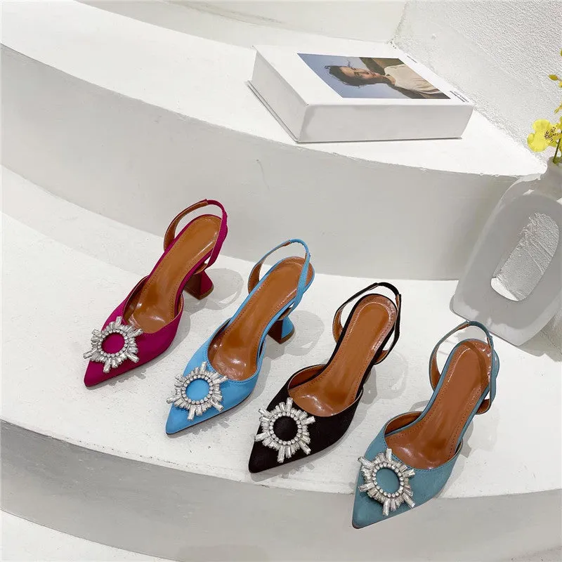 Crystal Slingback Pumps