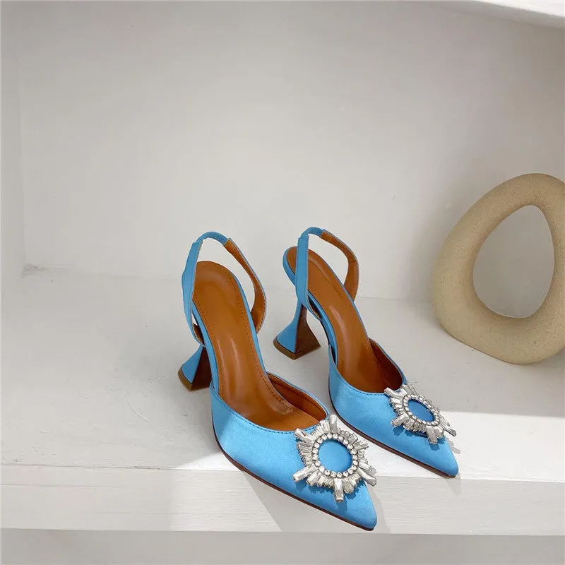 Crystal Slingback Pumps