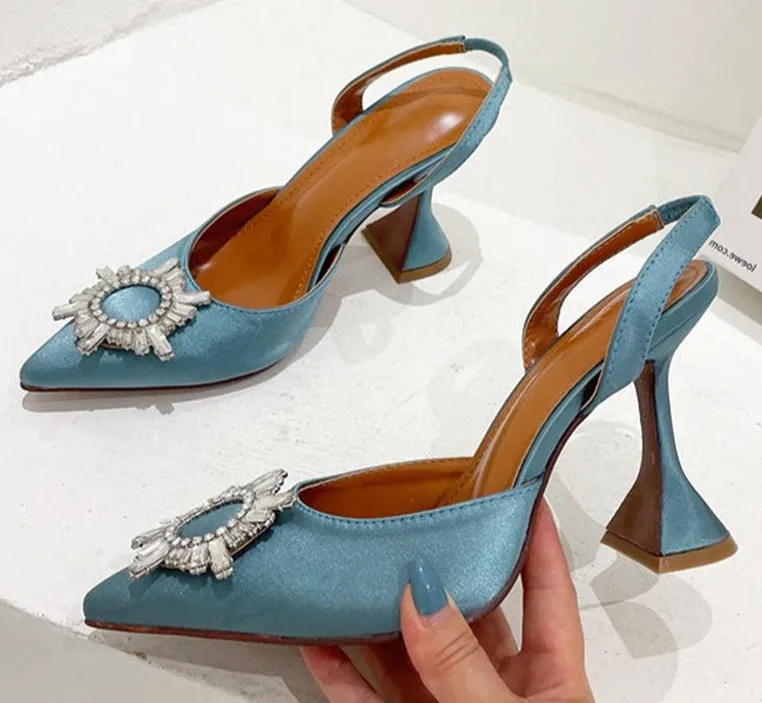 Crystal Slingback Pumps