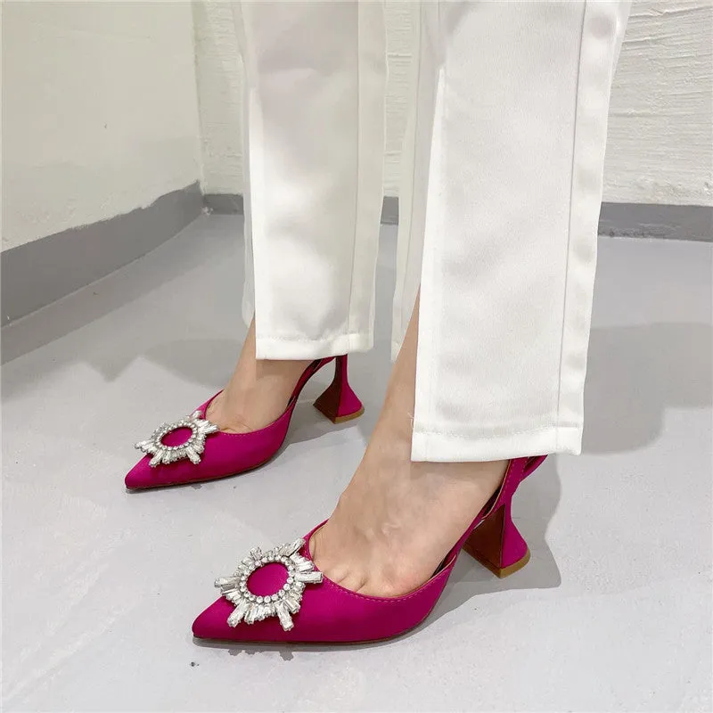 Crystal Slingback Pumps