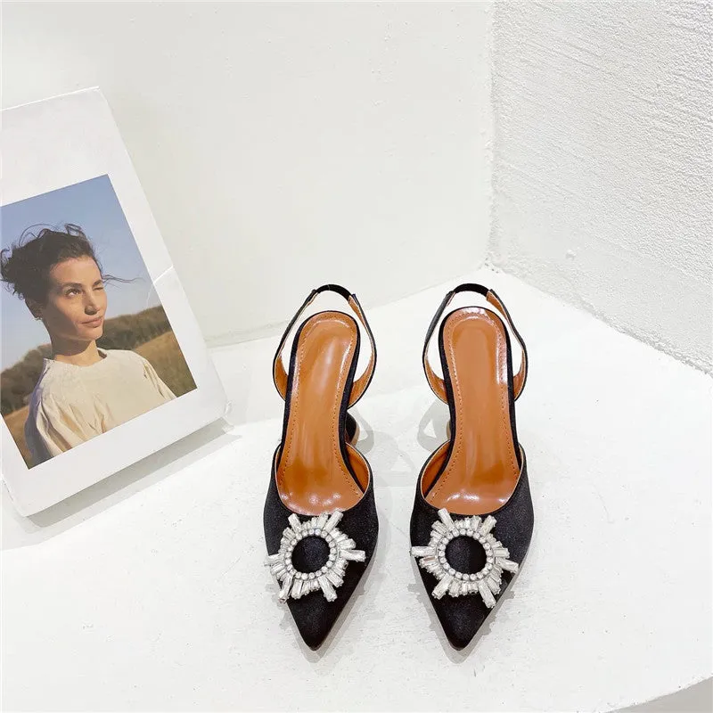 Crystal Slingback Pumps