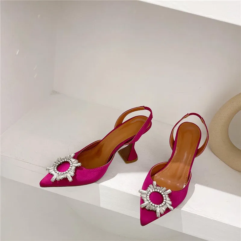 Crystal Slingback Pumps