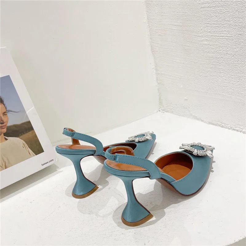 Crystal Slingback Pumps