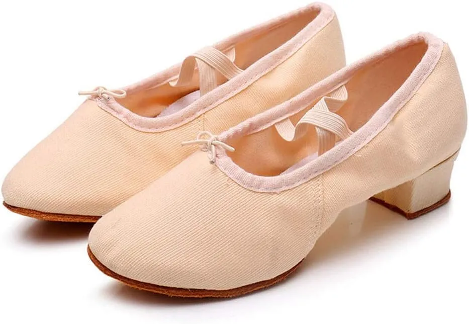 CsgrFagr Women Ladies Dancing Prom Ballroom Latin Ballet Dance Singles Shoes Riding Boots Women (Beige, 8)