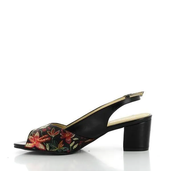 Dalessi Duprey Black Slingback Sandals