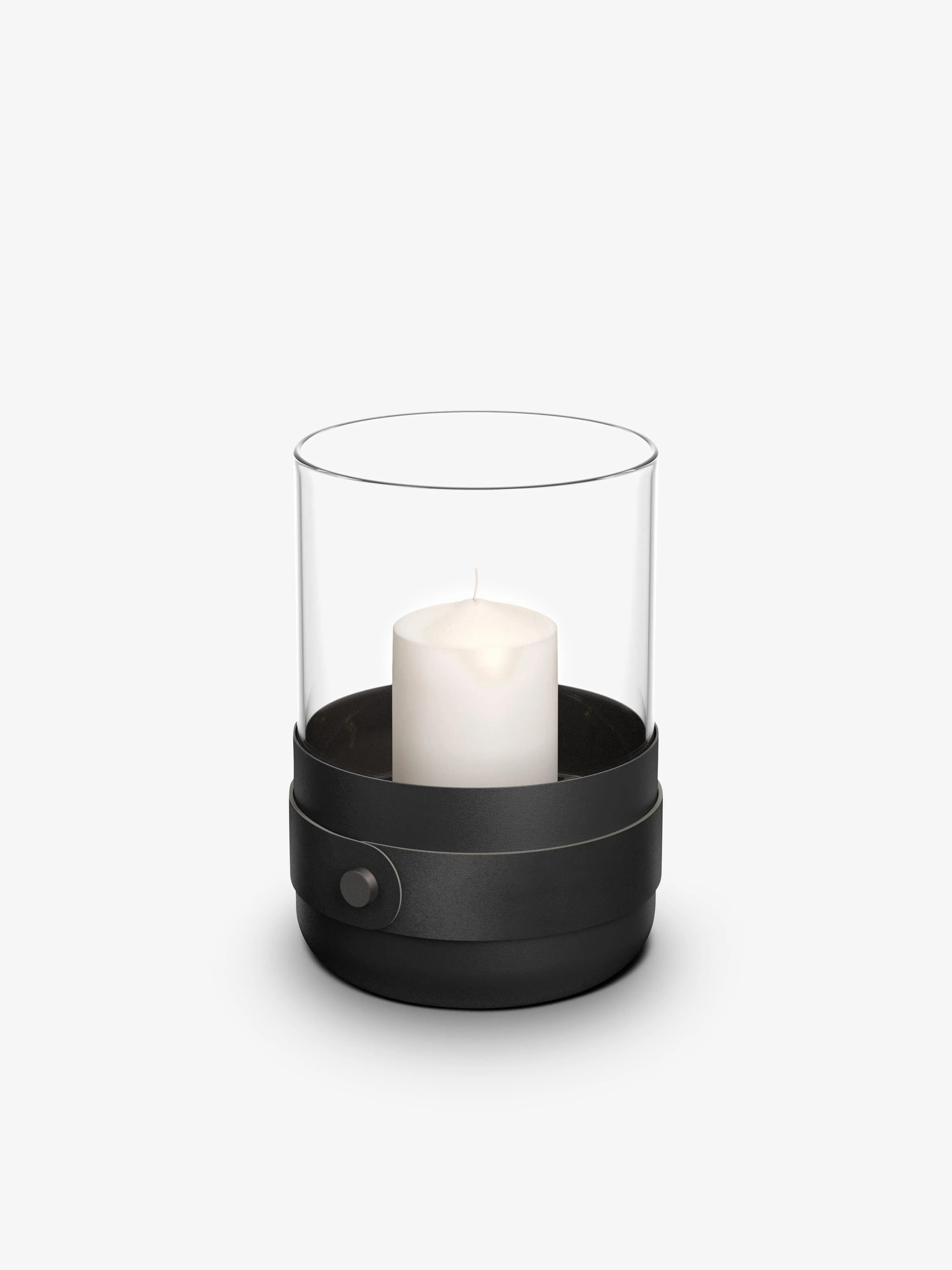 Emma Candle Holder in Black with Black Detail by Edlvarm