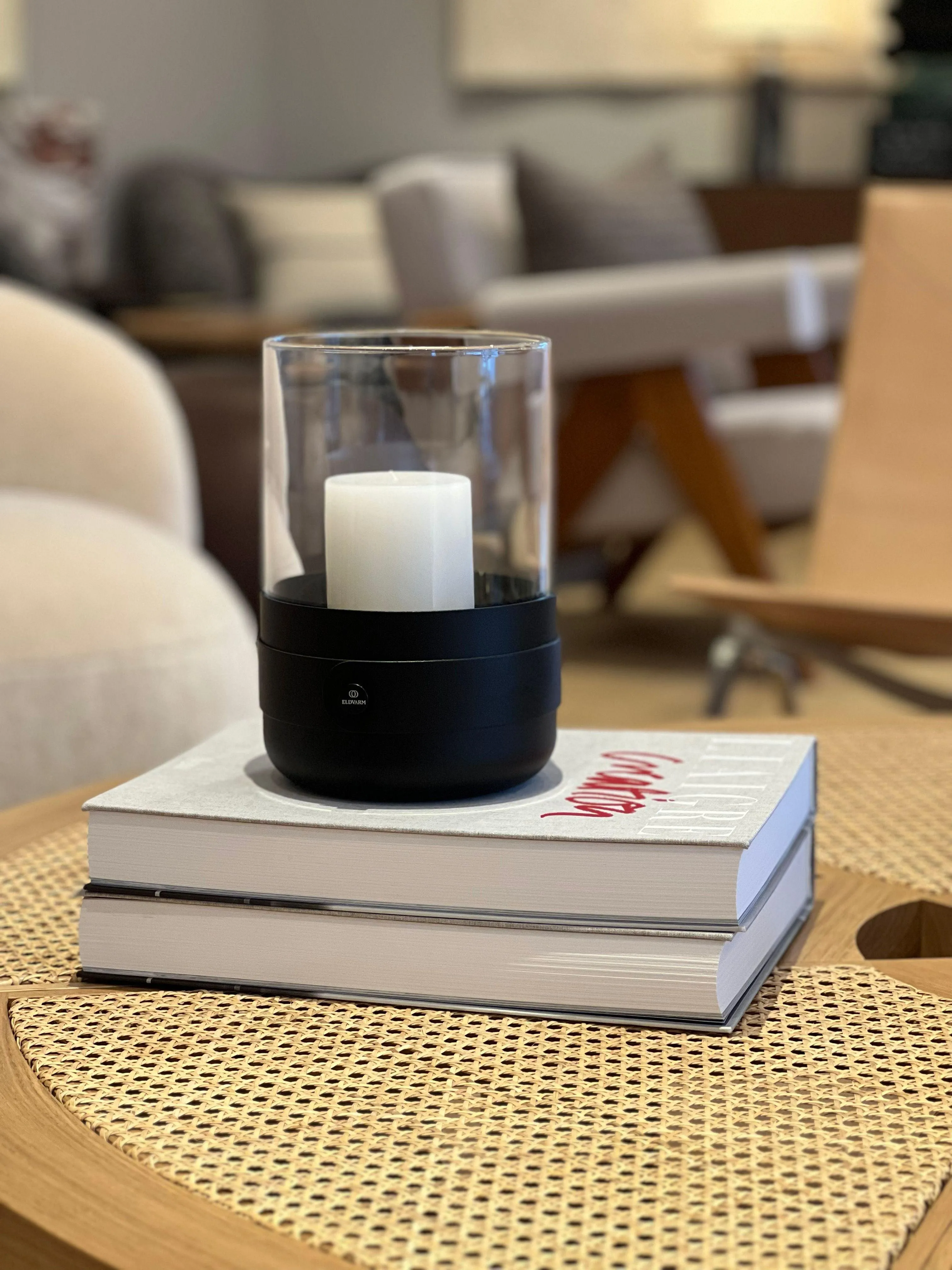 Emma Candle Holder in Black with Black Detail by Edlvarm