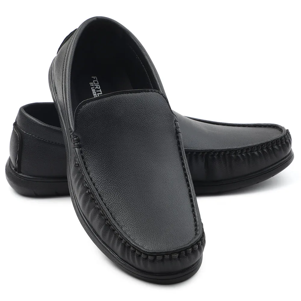 Fortune Black Formal Loafers For Men CLASSIK-1E By Liberty