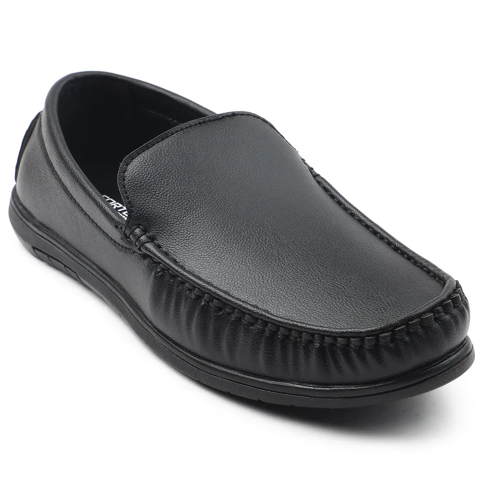 Fortune Black Formal Loafers For Men CLASSIK-1E By Liberty