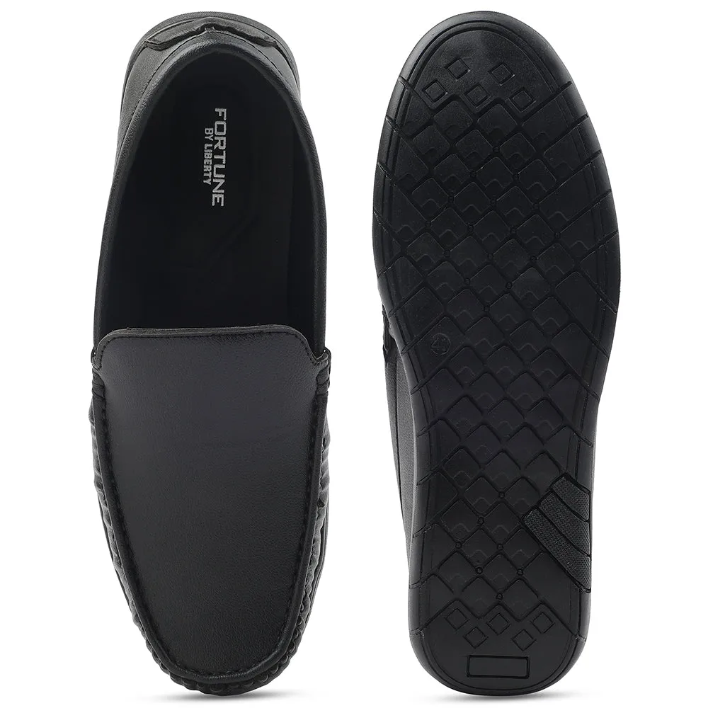 Fortune Black Formal Loafers For Men CLASSIK-1E By Liberty