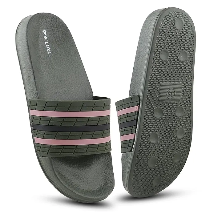 FUEL SLF-03 Kids Slippers (Olive/Black)
