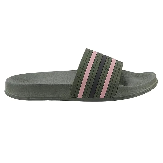 FUEL SLF-03 Kids Slippers (Olive/Black)