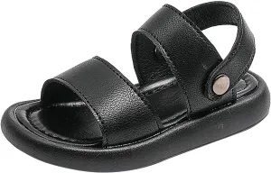 Girls Summer Sandals Open Toe Anti Slip Soft Sole Beach Play Shoes Back Strap Sandals Flat for Little/Big Kids