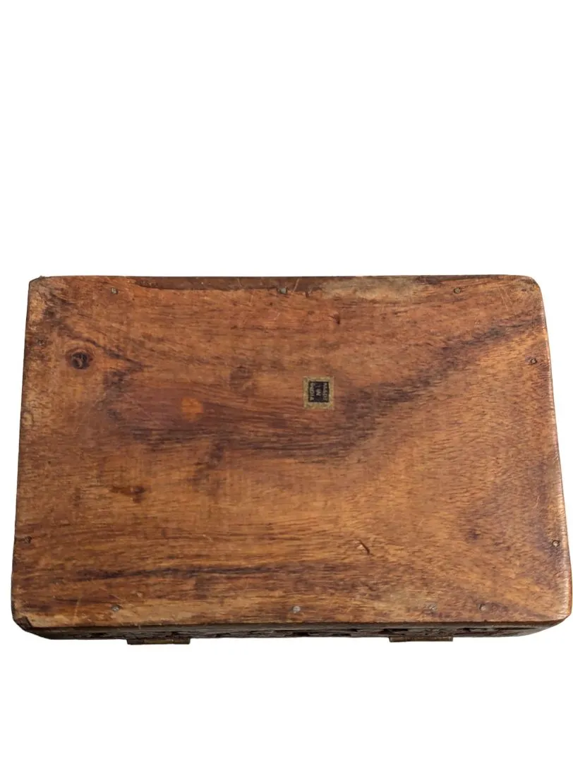 Hand Carved Teakwood Box