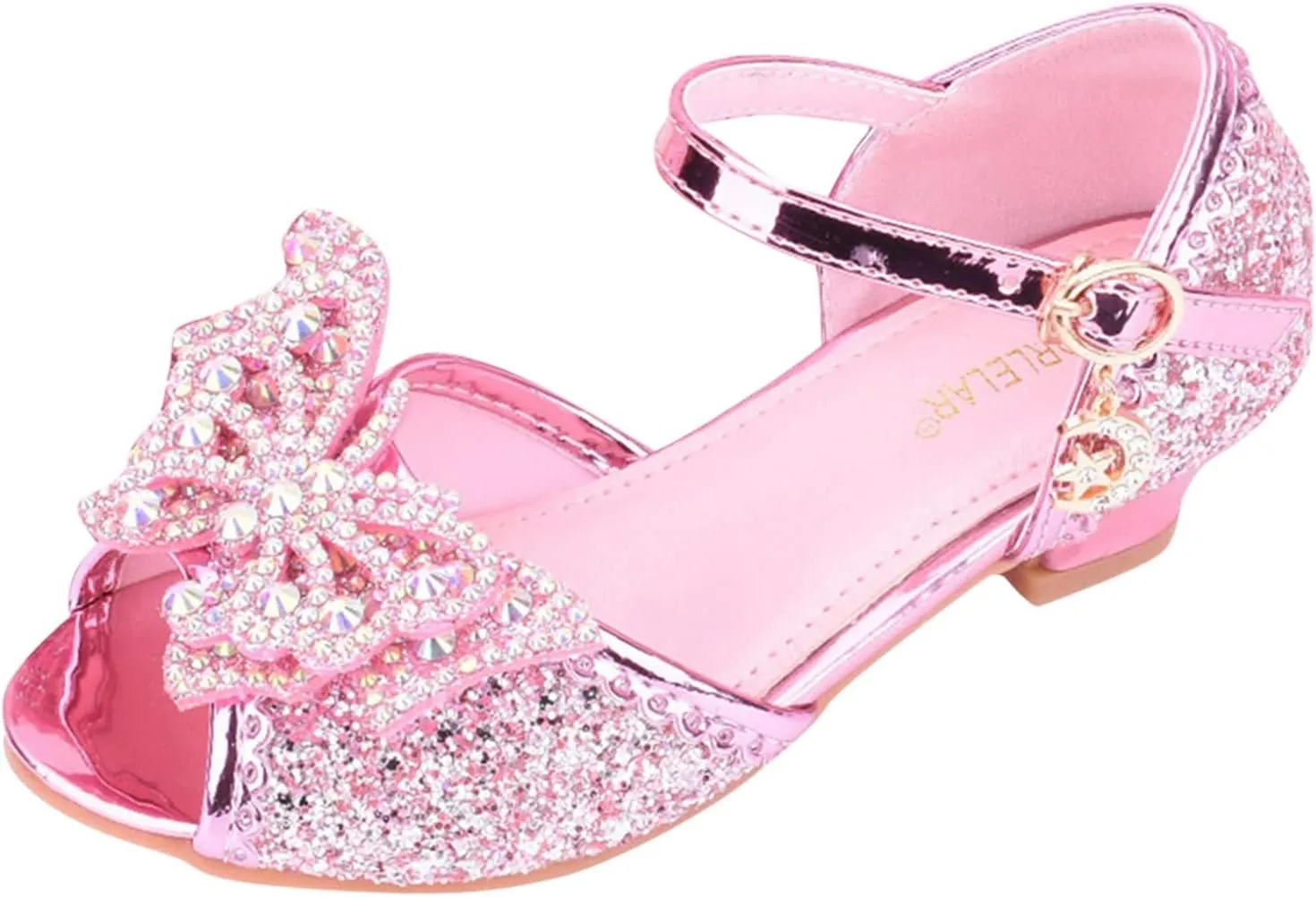 Kids Girls Glitter Butterfly Sandals Sequin hinestone Dress Shoes Little/Big Kids Princess Fashion Shiny Shoes