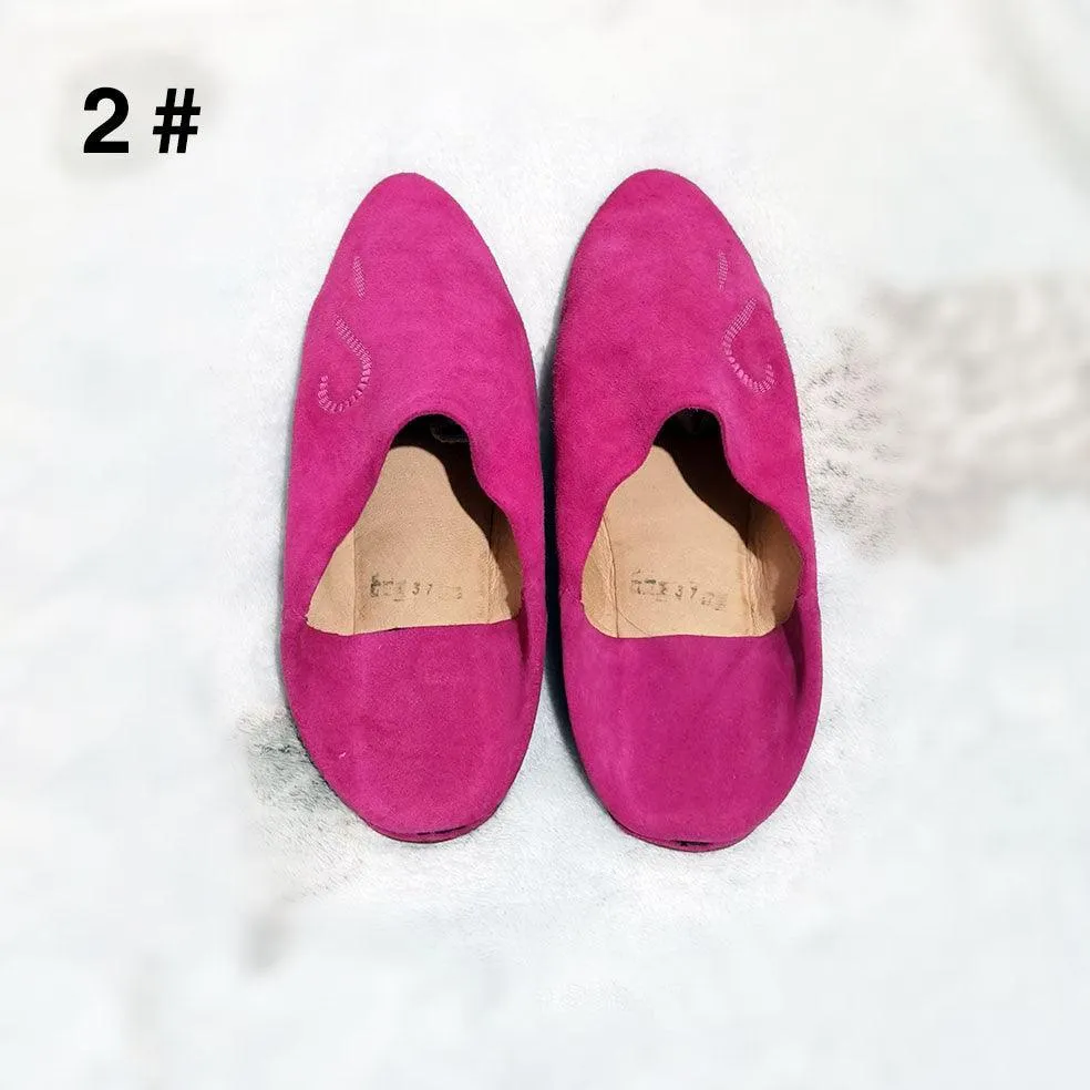 Leather Pointed Toe Mules Slippers Home Shoes Prayer