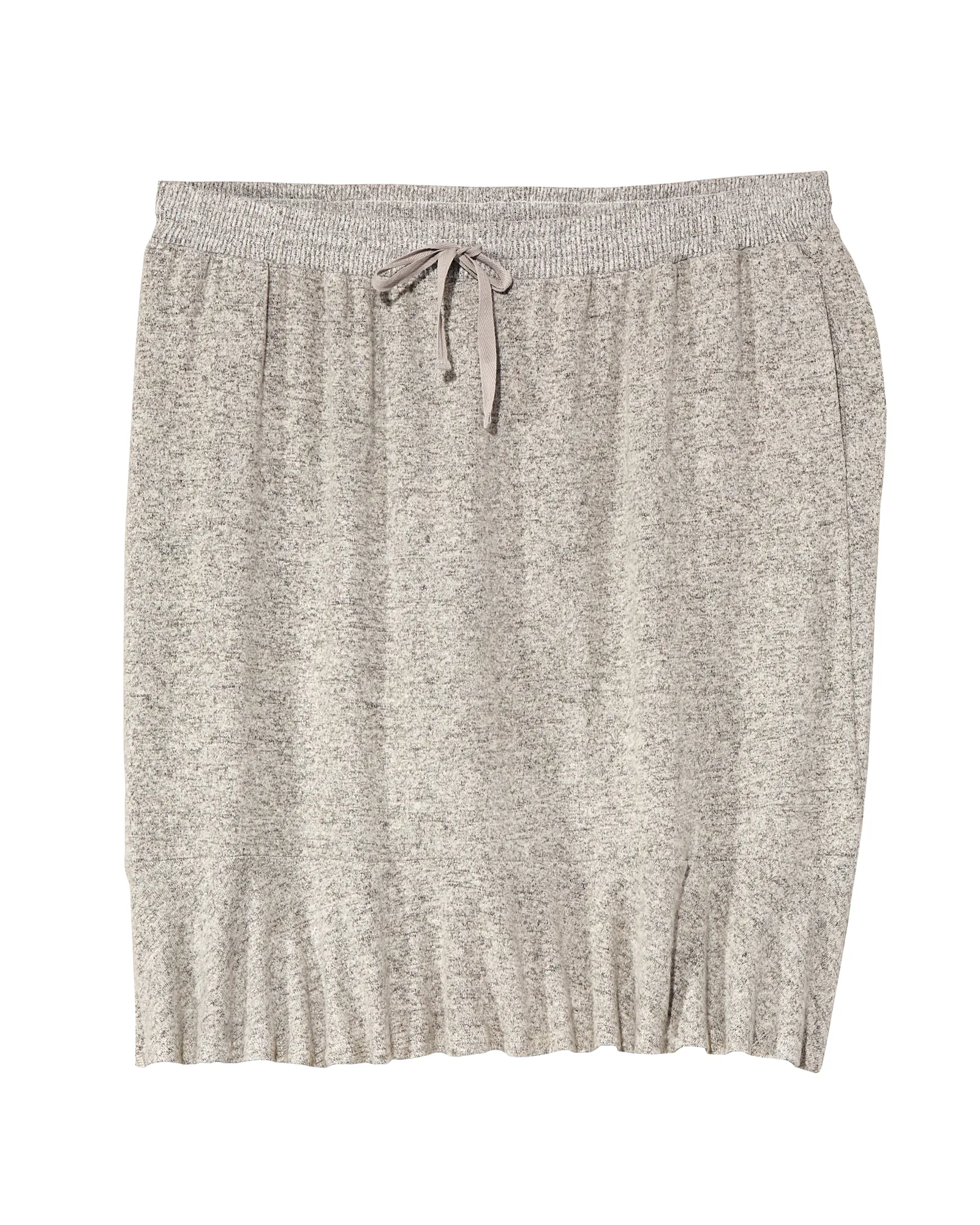 Lilia Ruffle Hem Skirt | Light Grey