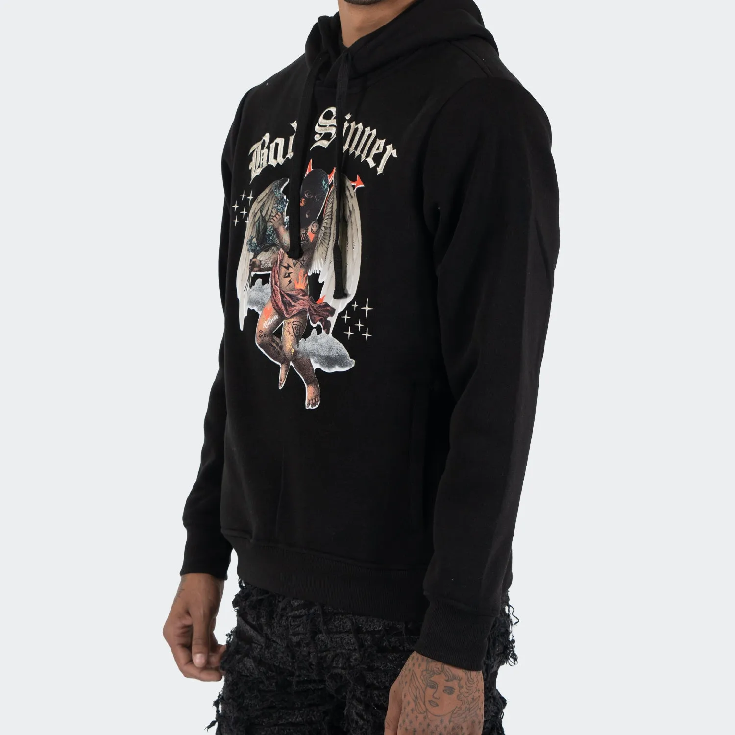 Men's TWO MILL TWENTY Bad Sinner Hoodie Black