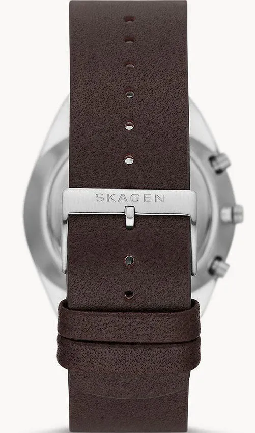 SKG Watch Grenen Chronograph Espresso Leather Mens