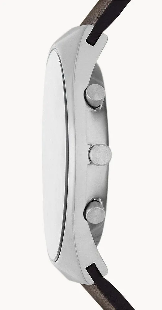 SKG Watch Grenen Chronograph Espresso Leather Mens