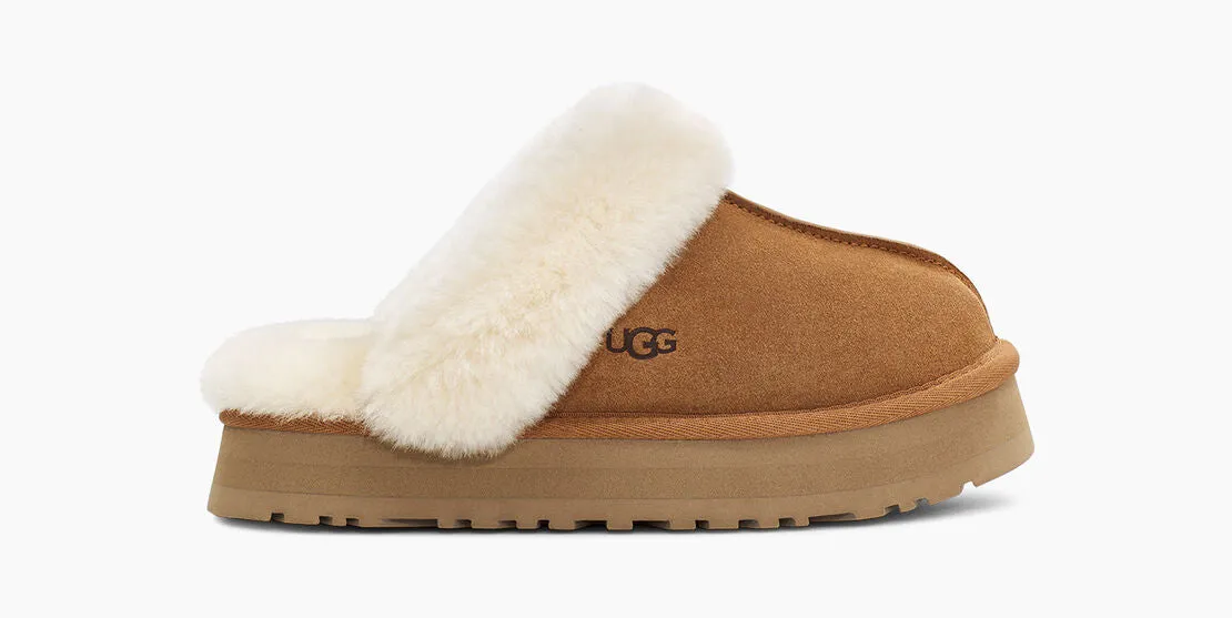 UGG Womens Disquette Platform Slippers - Chestnut