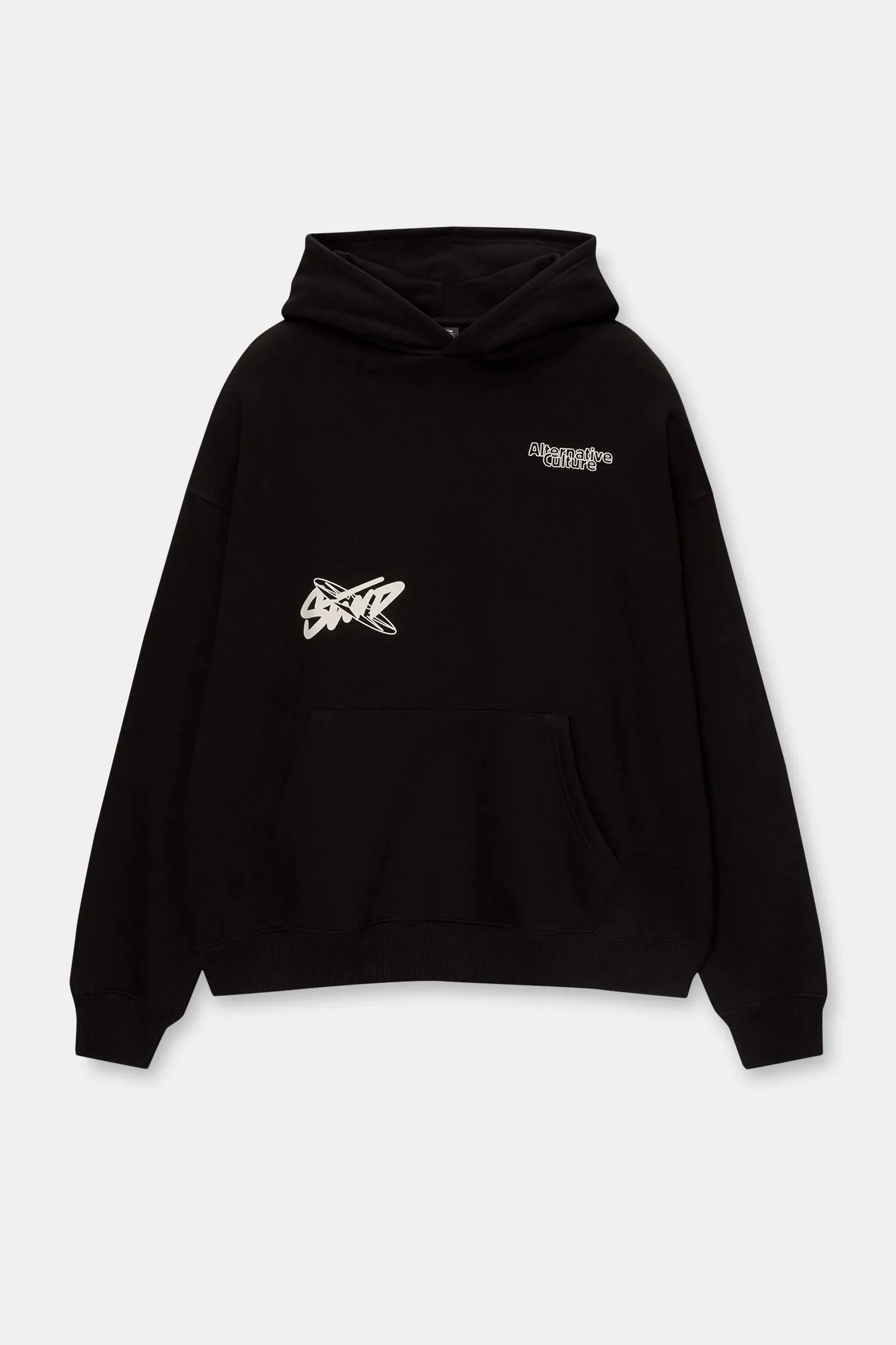 Voluminous Print Oversized Hoodie